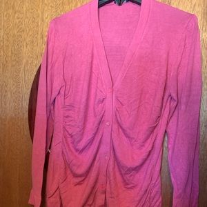 LaFayette 148 NY mauve cardigan sz. M